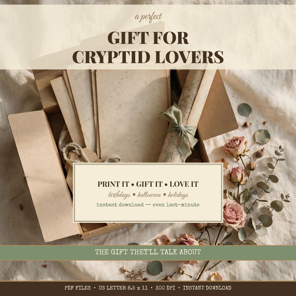 Cryptid kit presented as a gift with field agent certificate